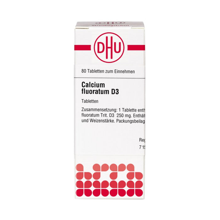 DHU Calcium fluoratum D3 Tabletten, 80 St. Tabletten