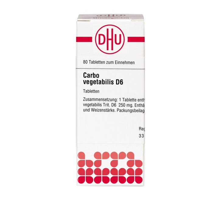 DHU Carbo vegetabilis D6 Tabletten, 80 St. Tabletten