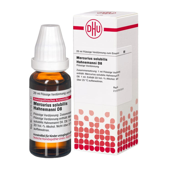 DHU Mercurius solubilis Hahnemanni D8 Dilution, 20 ml Lösung