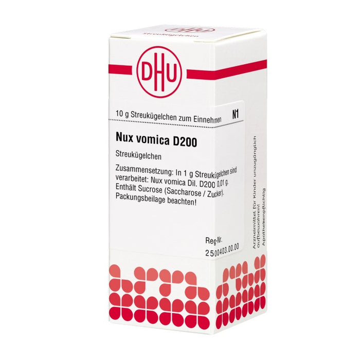 DHU Nux vomica D200 Streukügelchen, 10 g Globuli