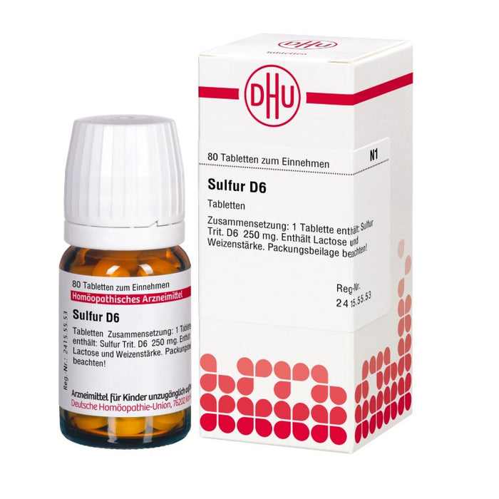 DHU Sulfur D6 Tabletten, 80 St. Tabletten