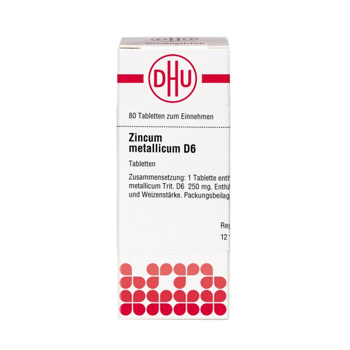 DHU Zincum metallicum D6 Tabletten, 80 St. Tabletten