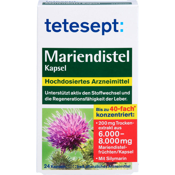 tetesept Mariendistel Kapseln, 24 pc Capsules