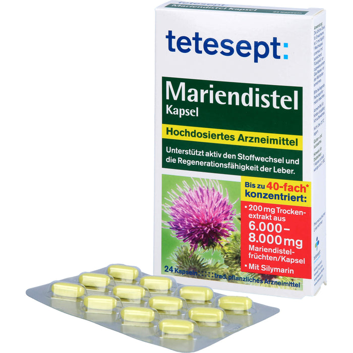 tetesept Mariendistel Kapseln, 24 St. Kapseln