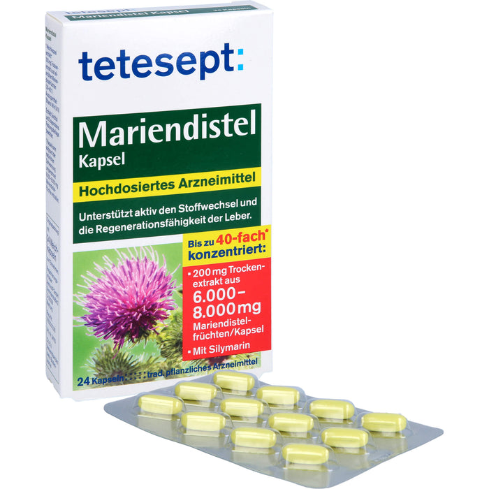 tetesept Mariendistel Kapseln, 24 pc Capsules