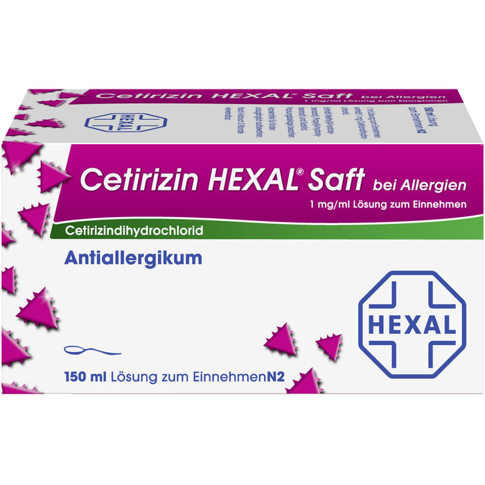 Cetirizin HEXAL Saft bei Allergien, 150 ml Solution