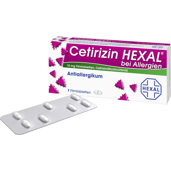 Cetirizin HEXAL Tabletten bei Allergien, 7 pc Tablettes