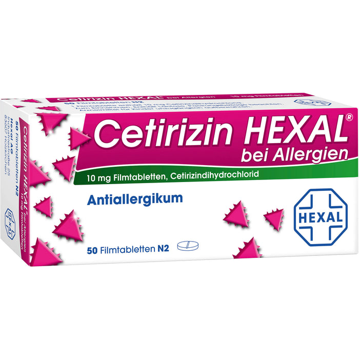 Cetirizin HEXAL Tabletten bei Allergien, 50 pcs. Tablets