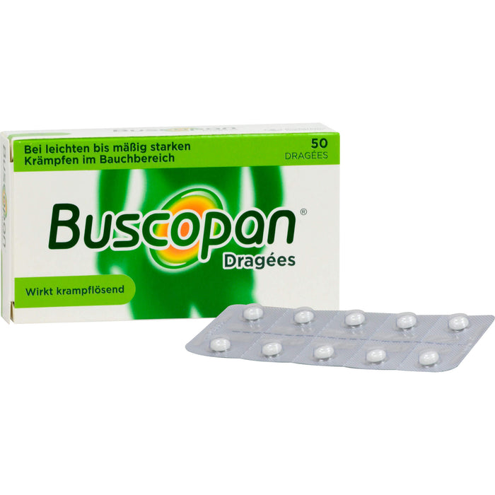 Buscopan 10 mg überzogene Tabletten Reimport Docpharm, 50 pc Tablettes