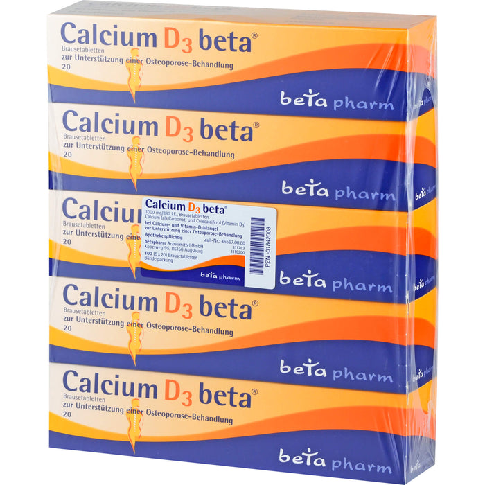 Calcium D3 beta Brausetabletten, 100 pcs. Tablets