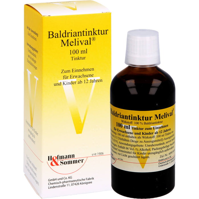 Baldriantinktur Melival bei Unruhezuständen und nervös bedingten Einschlafstörungen, 100 ml Solution