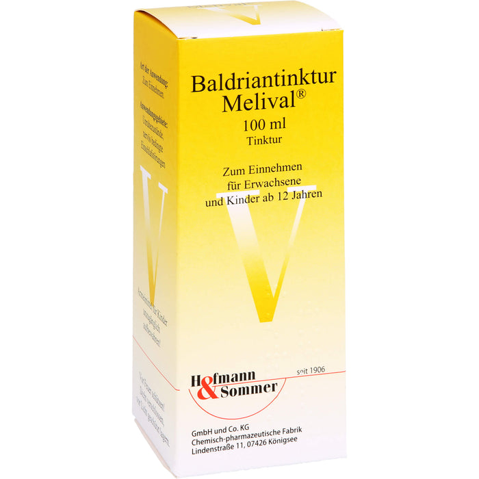 Baldriantinktur Melival bei Unruhezuständen und nervös bedingten Einschlafstörungen, 100 ml Solution