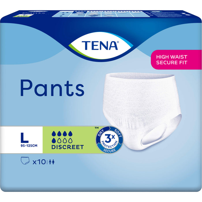 TENA Pants Discreet L bei Inkontinenz, 10 pc Pantalons à couches