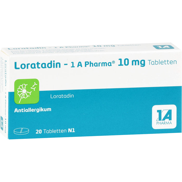 Loratadin - 1A Pharma 10 mg Tabletten Antiallergikum, 20 pcs. Tablets