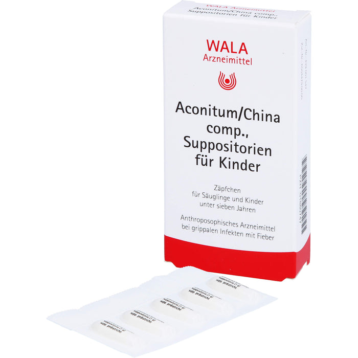 WALA Aconitum/China comp., Suppositorien für Kinder, 10 pcs. Suppositories