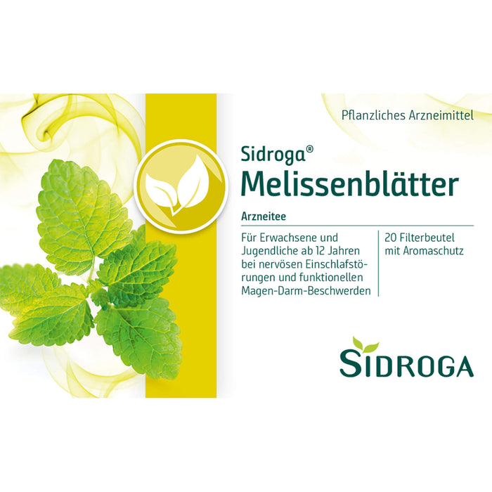 Sidroga Melissenblätter Heilpflanzentee, 20 pc Sac filtrant