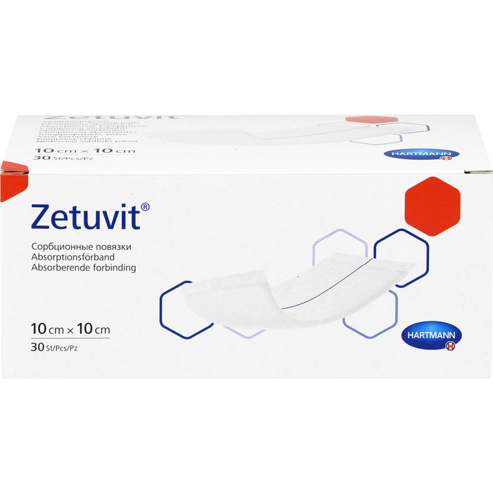 HARTMANN Zetuvit Saugkompressen unsteril 10 x 10 cm, 30 pc Compresses