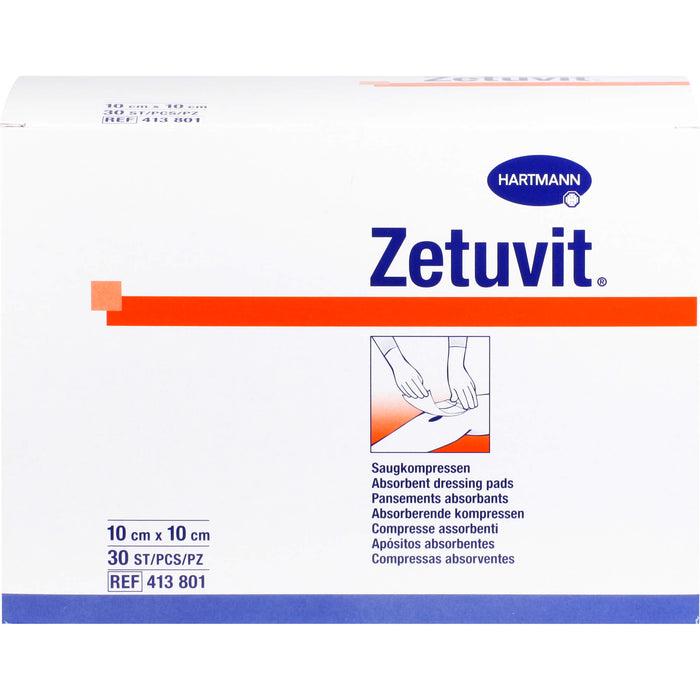 HARTMANN Zetuvit Saugkompressen unsteril 10 x 10 cm, 30 pcs. Compresses