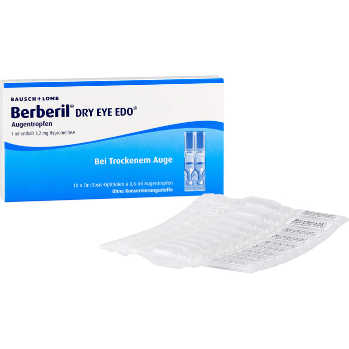 Berberil Dry Eye EDO Augentropfen bei trockenem Auge, 10 pcs. Single-dose pipettes