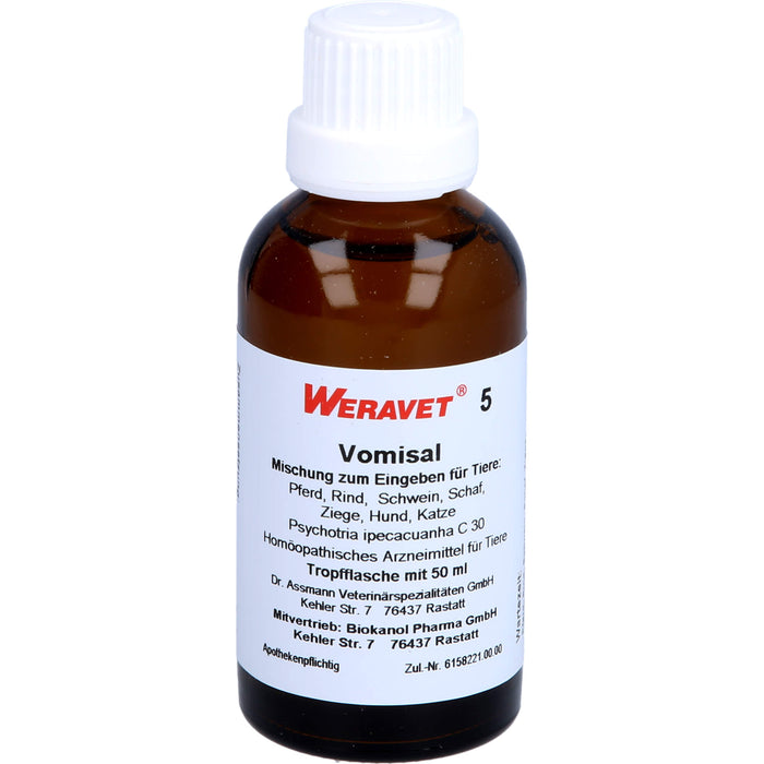 WERAVET  5 Vomisal Tropfflasche, 50 ml Lösung