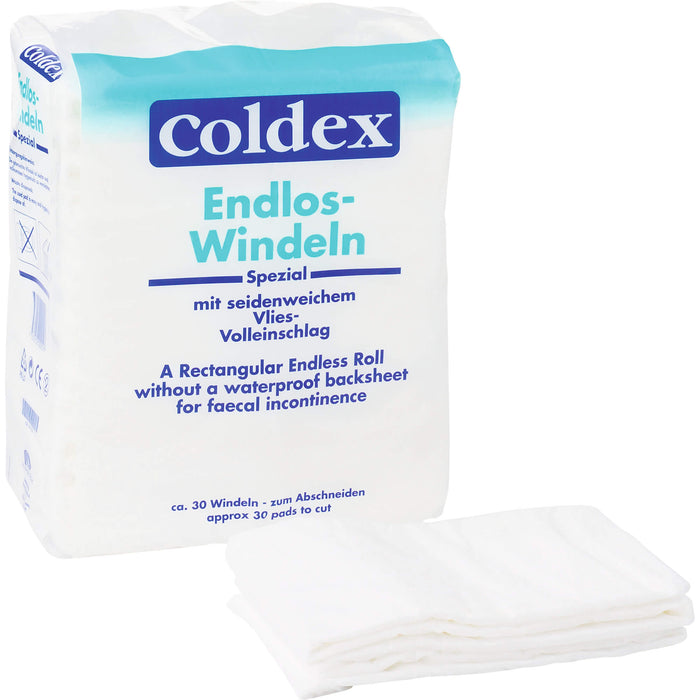 Coldex Endlos-Windeln mit seidenweichem Vlies-Volleinschlag, 30 pc Couches