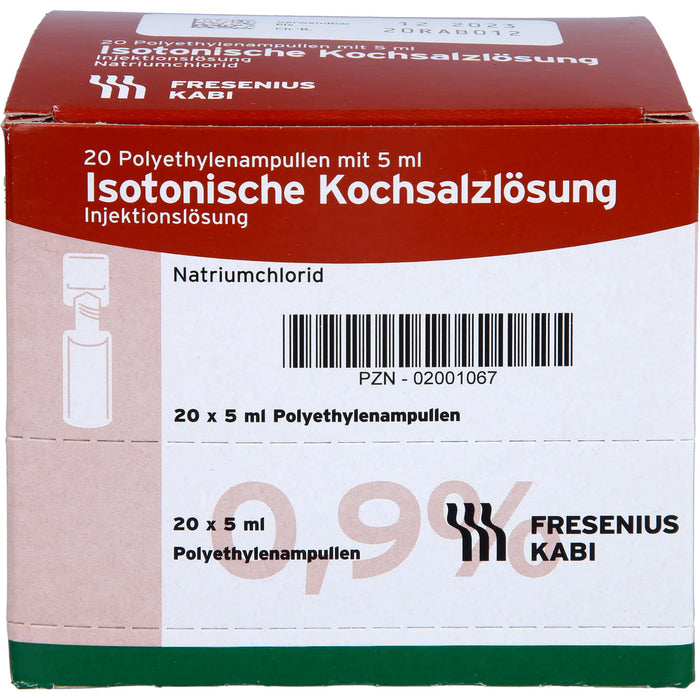 Isotonische Kochsalzlösung NaCl 0,9% Plastikampullen, 100 ml Solution