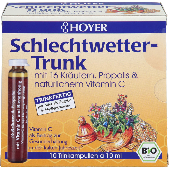 Hoyer Schlechtwetter-Trunk Trinkampullen zur Stärkung der Abwehrkräfte, 10 pc Ampoules