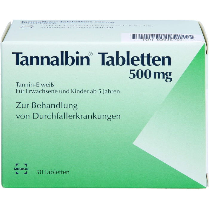 Tannalbin Tabletten 500 mg, 50 St. Tabletten