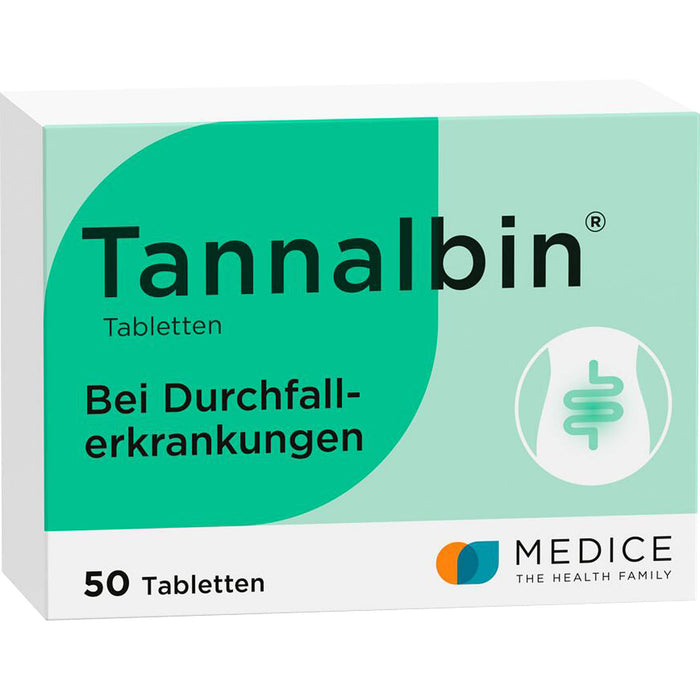 Tannalbin Tabletten 500 mg bei Durchfallerkrankungen, 50 pc Tablettes