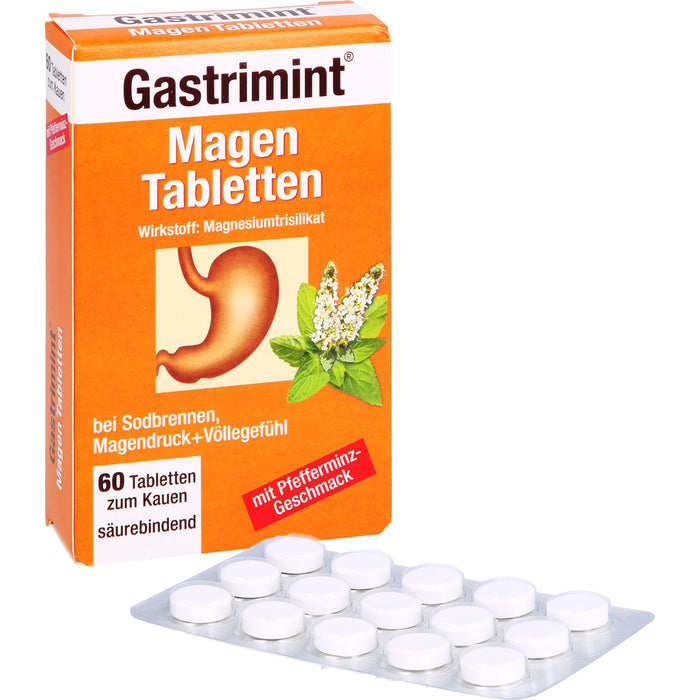 Bad Heilbrunner Gastrimint Magen-Tabletten zum Kauen, 60 St. Tabletten