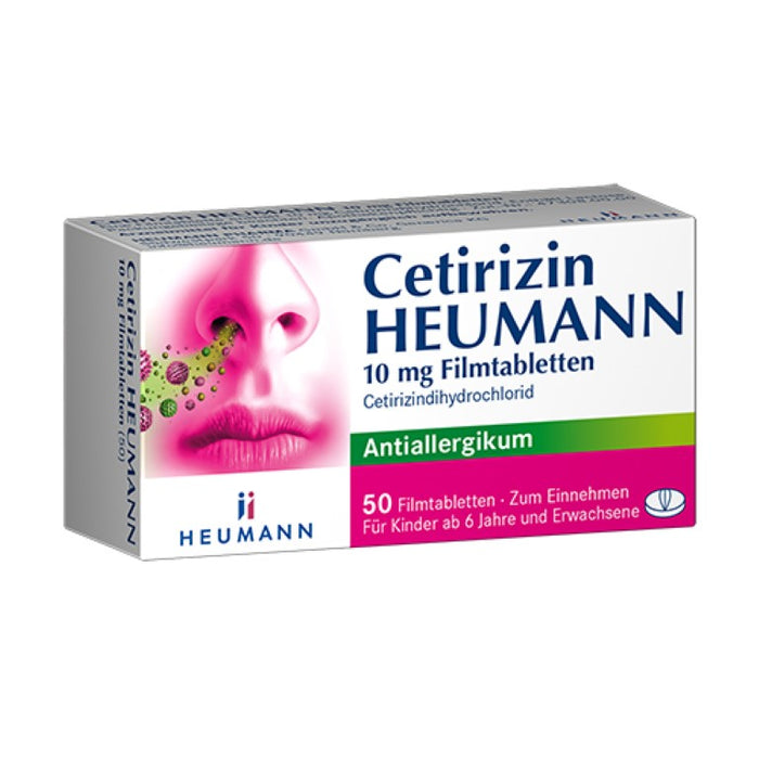 Cetirizin Heumann 10 mg Filmtabletten Antiallergikum, 50 pc Tablettes