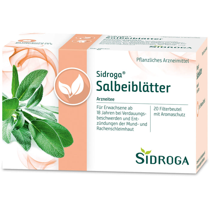 Sidroga Salbeiblätter Arzneitee bei Verdauungsbeschwerden, 20 pcs. Sachets