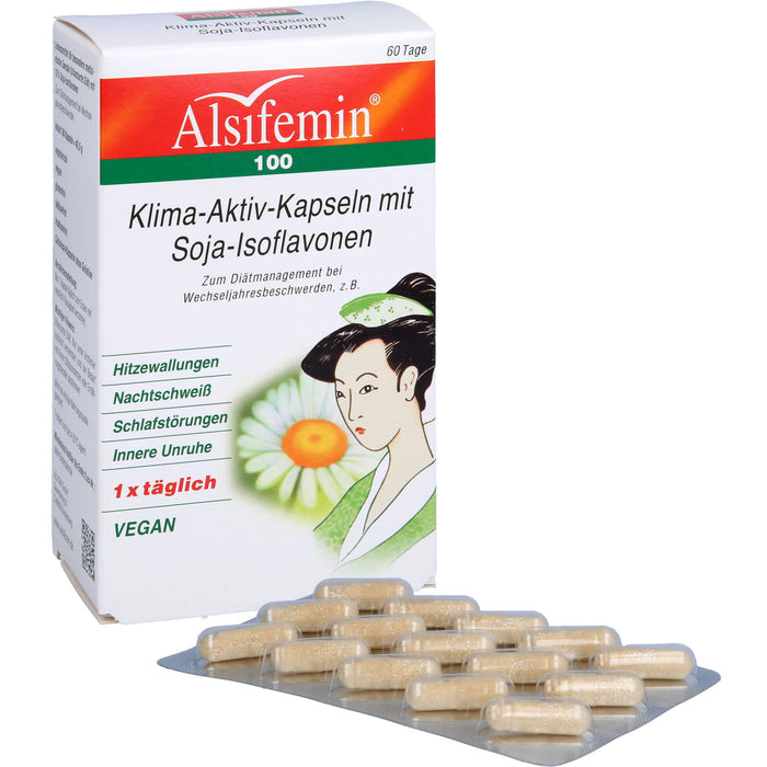 Alsifemin 100 Klima-Aktiv-Kapseln mit Soja-Isoflavonen, 60 pcs. Capsules