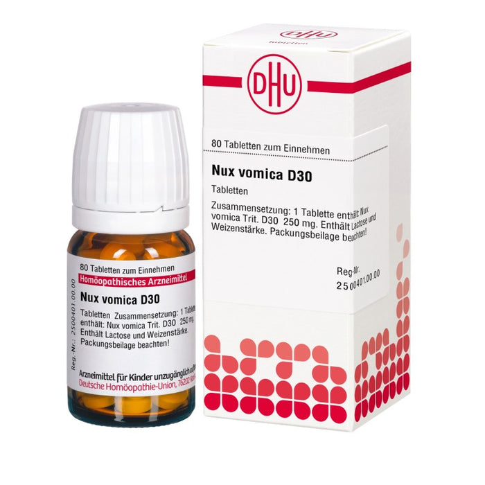 DHU Nux vomica D30 Tabletten, 80 St. Tabletten