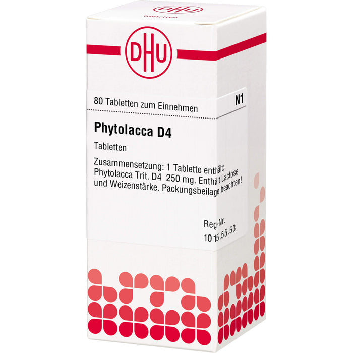 DHU Phytolacca D4 Tabletten, 80 pc Tablettes