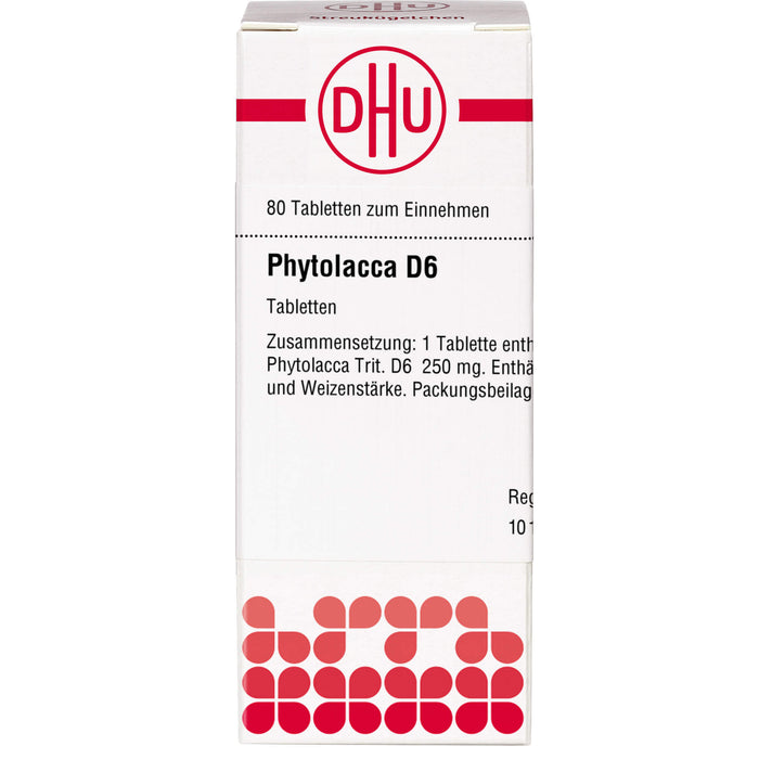 DHU Phytolacca D6 Tabletten, 80 pc Tablettes