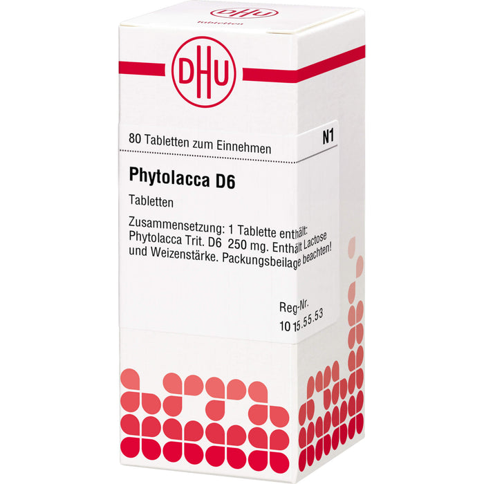 DHU Phytolacca D6 Tabletten, 80 St. Tabletten