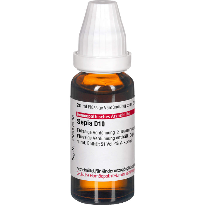 DHU Sepia D10 Dilution, 20 ml Lösung