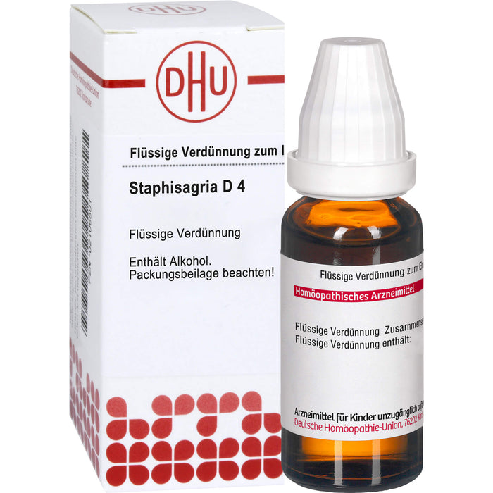 DHU Staphisagria D4 Dilution, 20 ml Lösung