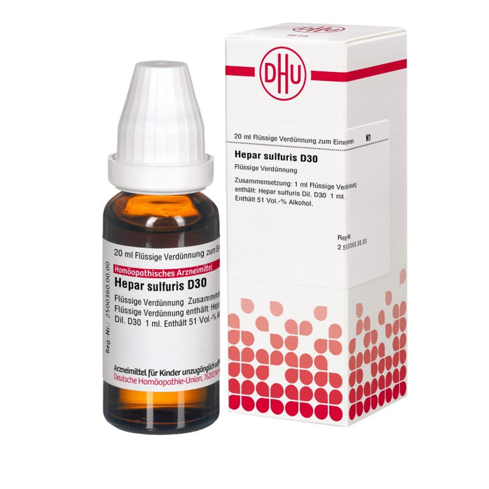 DHU Hepar sulfuris D30 Dilution, 20 ml Lösung