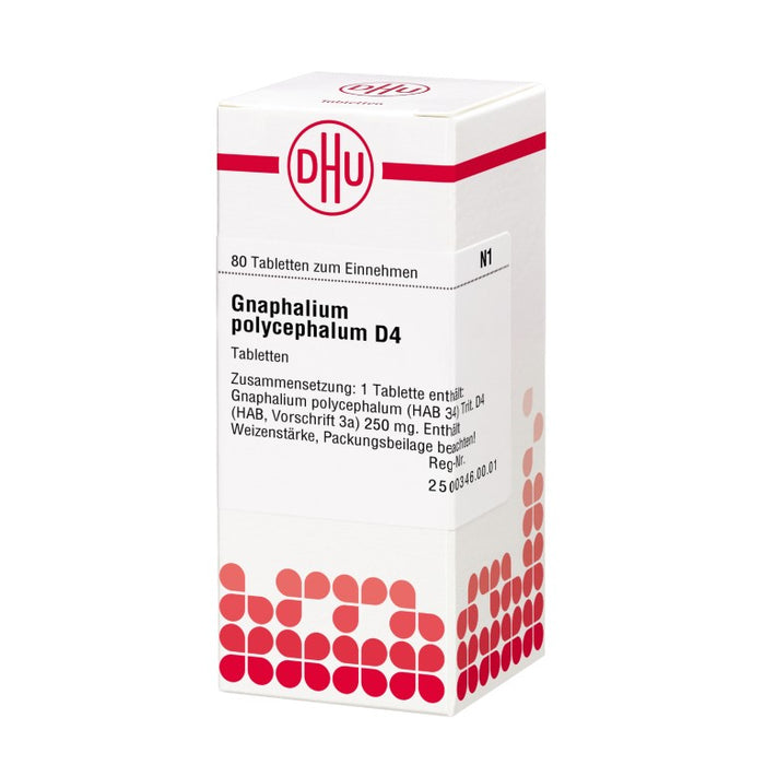 DHU Gnaphalium polycephalum D4 Tabletten, 80 pc Tablettes