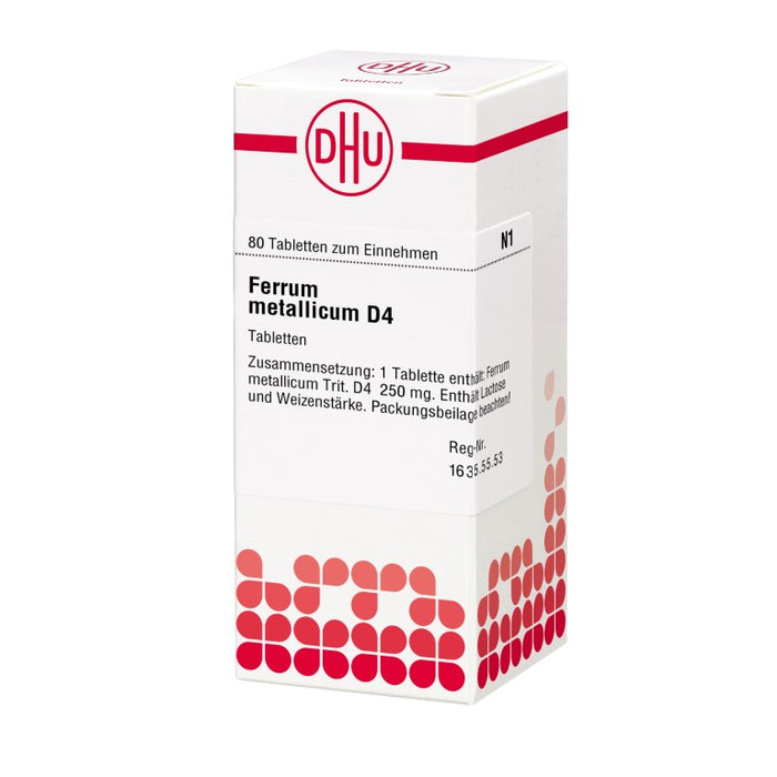 DHU Ferrum metallicum D4 Tabletten, 80 St. Tabletten