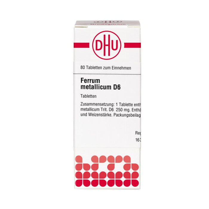 DHU Ferrum metallicum D6 Tabletten, 80 St. Tabletten