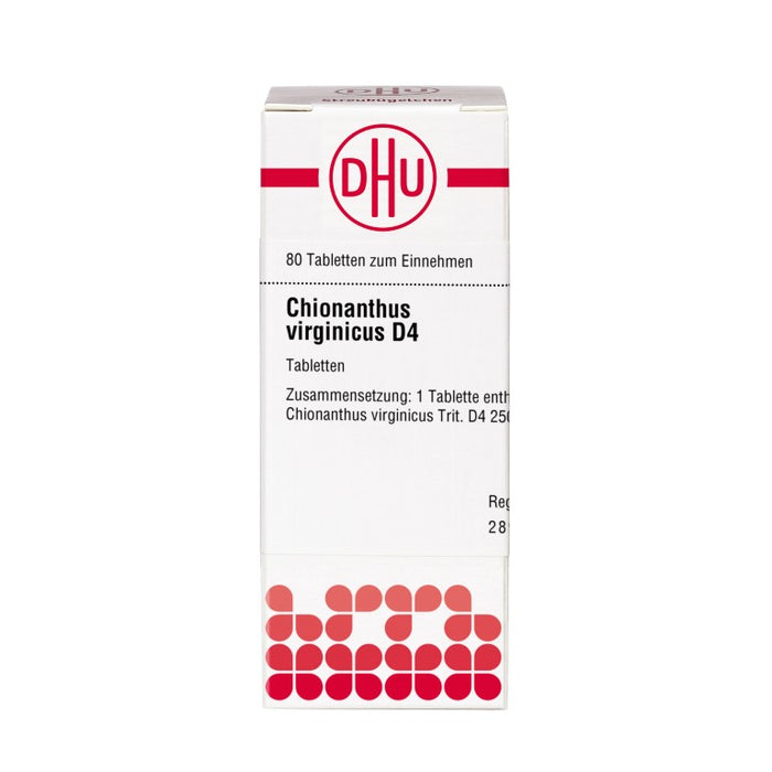 DHU Chionanthus virginicus D4 Tabletten, 80 St. Tabletten