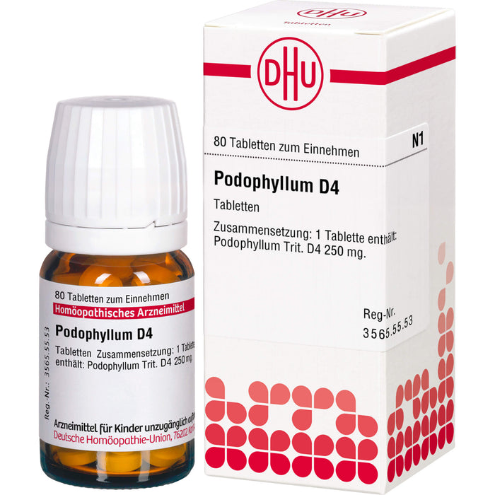 DHU Podophyllum D4 Tabletten, 80 St. Tabletten