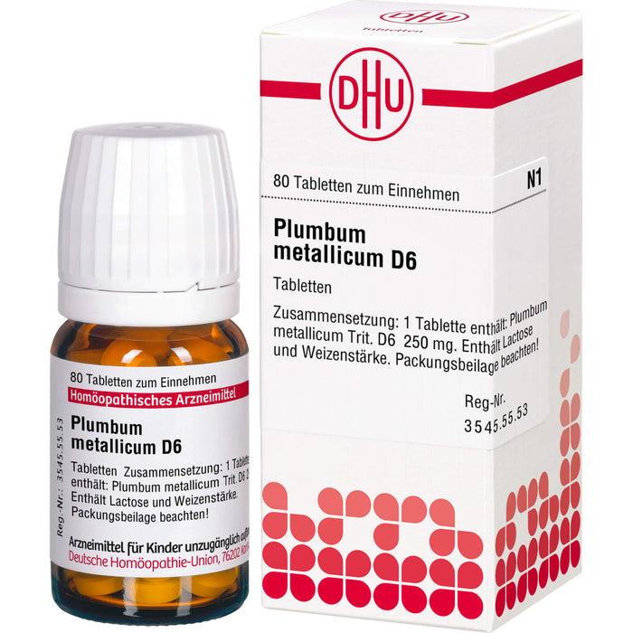 DHU Plumbum metallicum D6 Tabletten, 80 pcs. Tablets