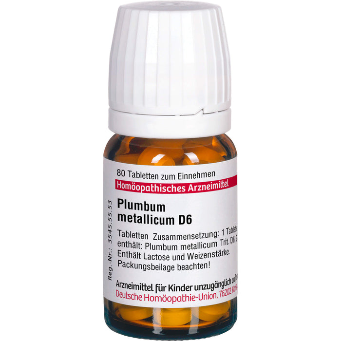 Plumbum metallicum D6 DHU Tabletten, 80 St. Tabletten