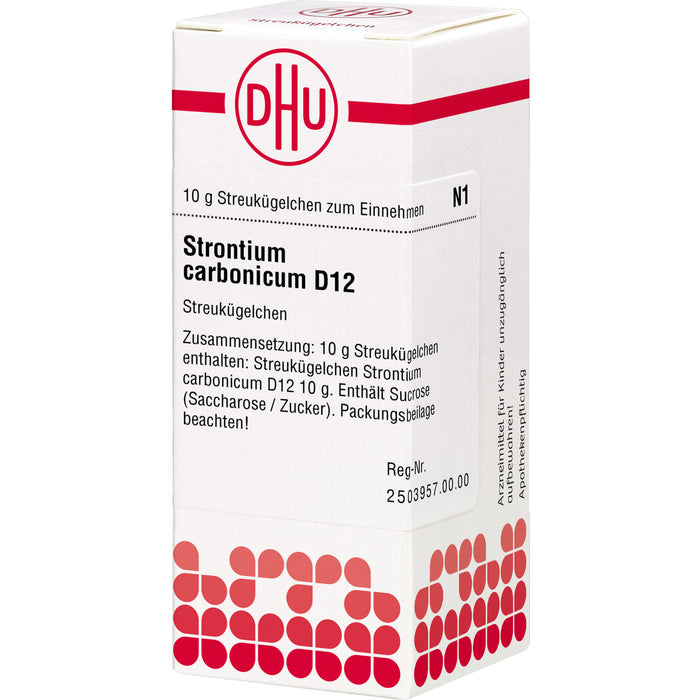 Strontium carbonicum D12 DHU Globuli, 10 g Globuli