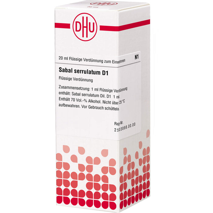 Sabal serrulatum D1 DHU Dilution, 20 ml Lösung