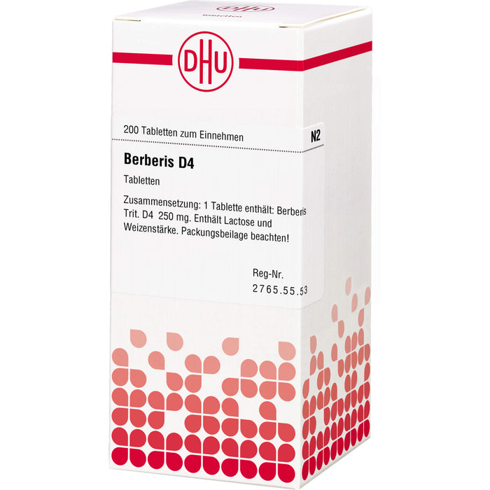 Berberis D4 DHU Tabletten, 200 St. Tabletten